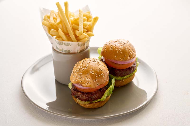 mini beef burger plain