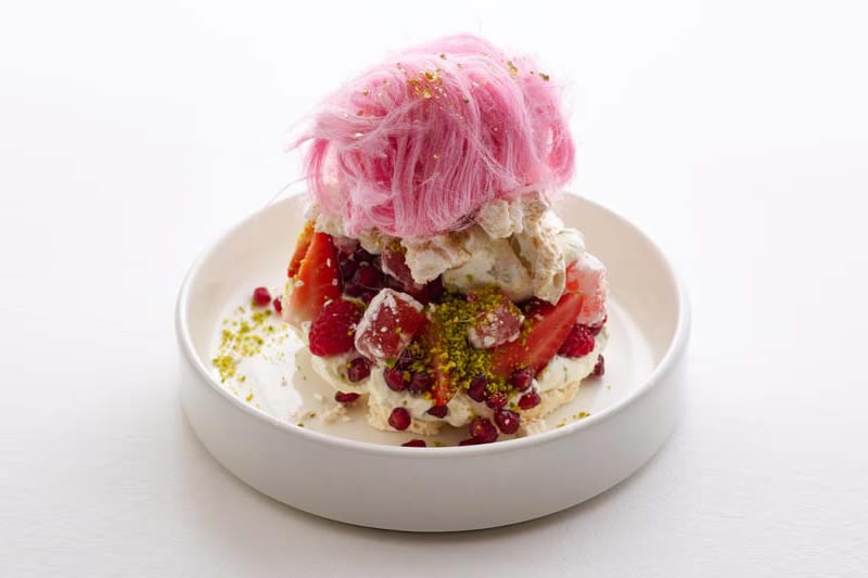 pistachio rose meringue