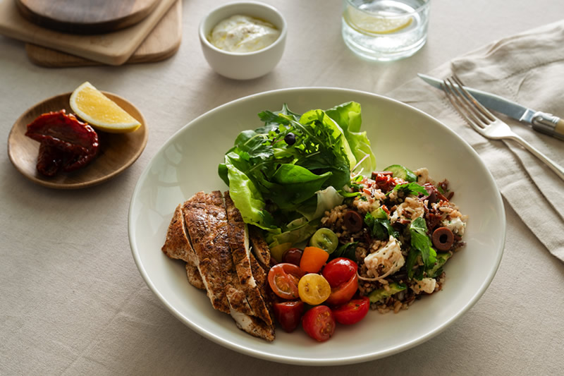 chicken brown rice salad