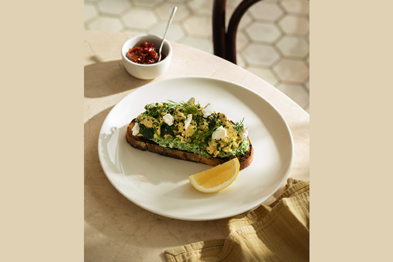 spanakopita on toast